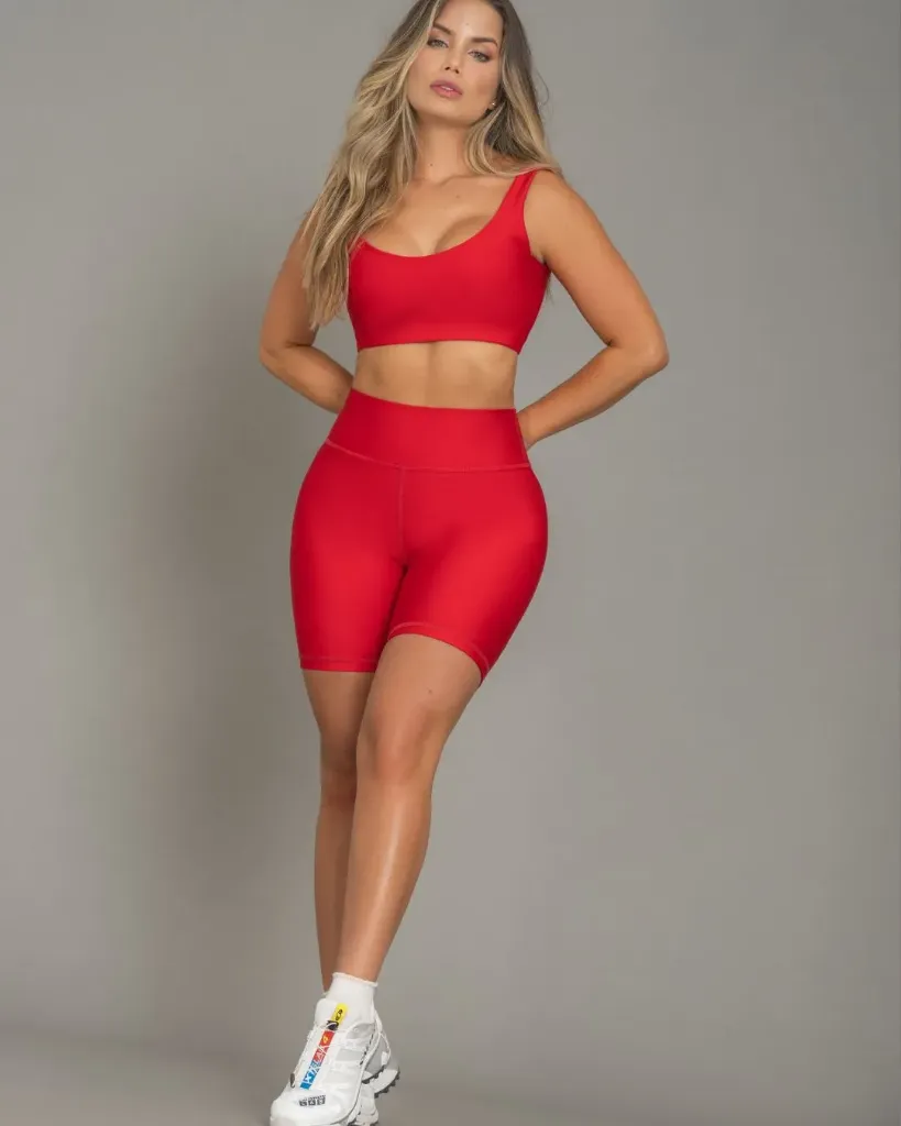[FT-STB-RO006] Set Biker Rojo & Top Espalda Escote (Coleccion Dalia CAT))