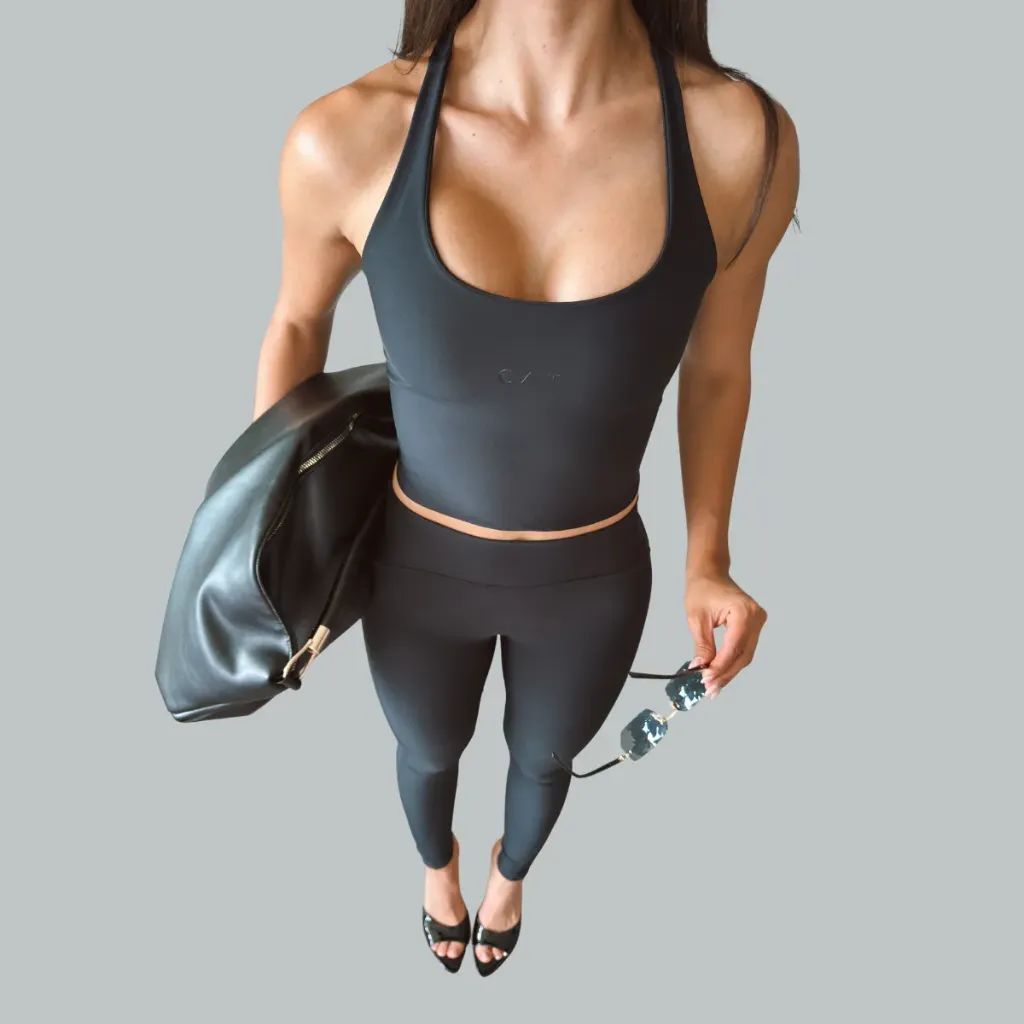 Set Crop Top Esqueleto + Leggings Básico Dalia